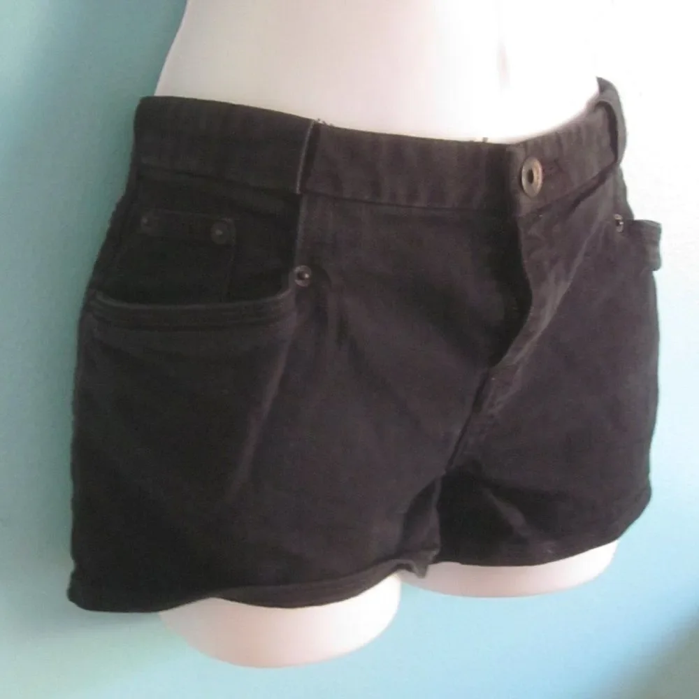 Theyskins Theory Womens Size 25  Black Denim Short Shorts 2.5